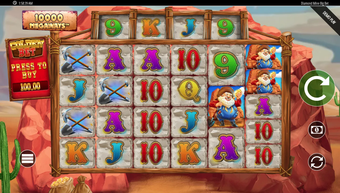 Diamond Mine Extra Gold Megaways screenshot 2