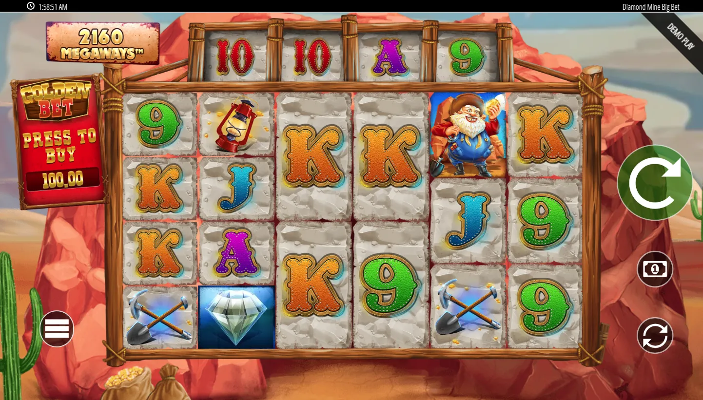 Diamond Mine Extra Gold Megaways screenshot 3
