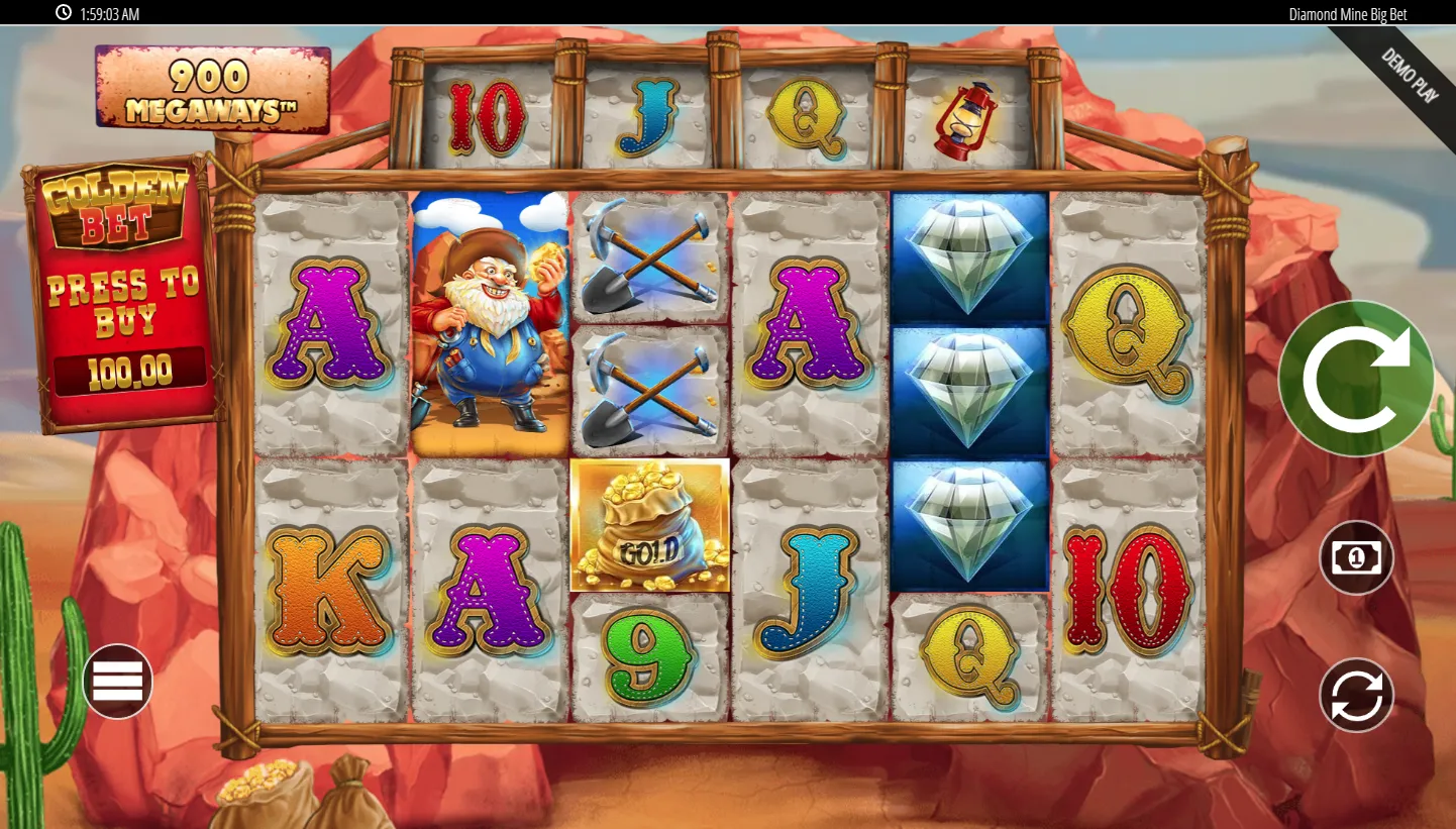 Diamond Mine Extra Gold Megaways screenshot 4