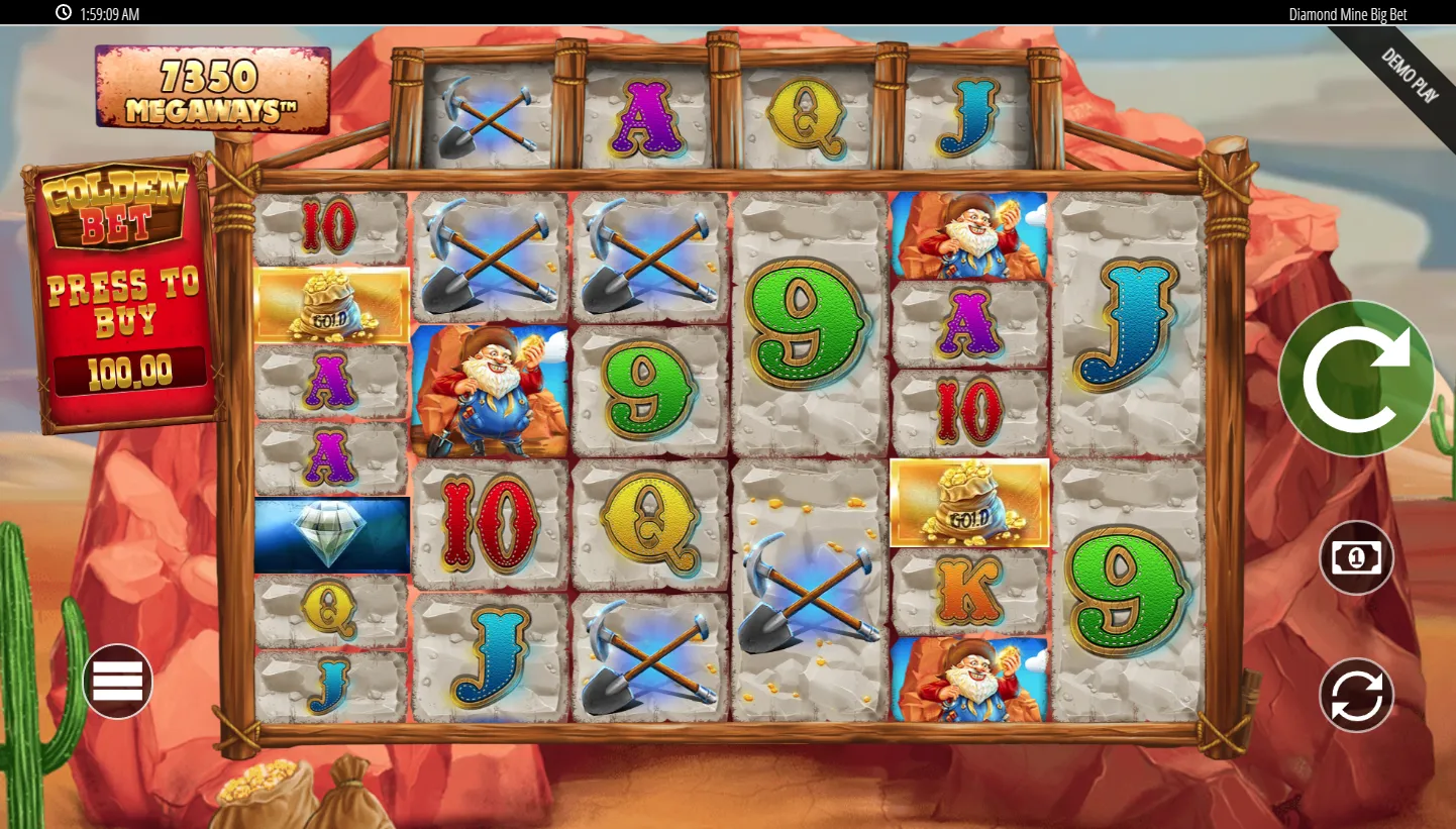 Diamond Mine Extra Gold Megaways screenshot 5