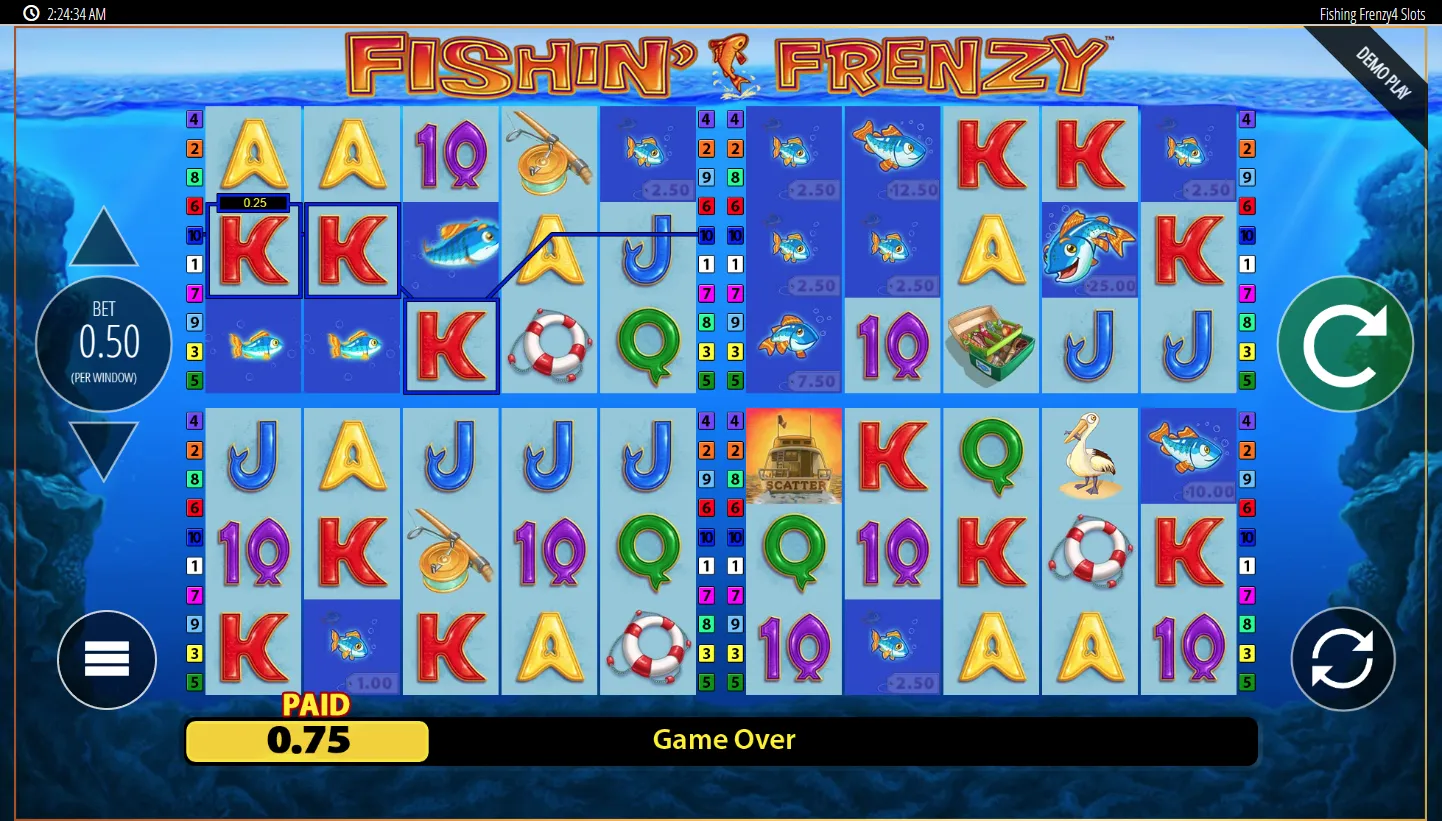 Fishin Frenzy Power 4 Slots screenshot 2