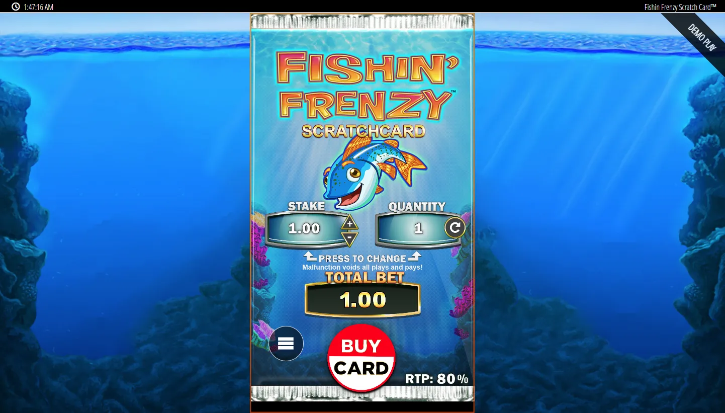 Fishin' Frenzy Scratchcard screenshot 1