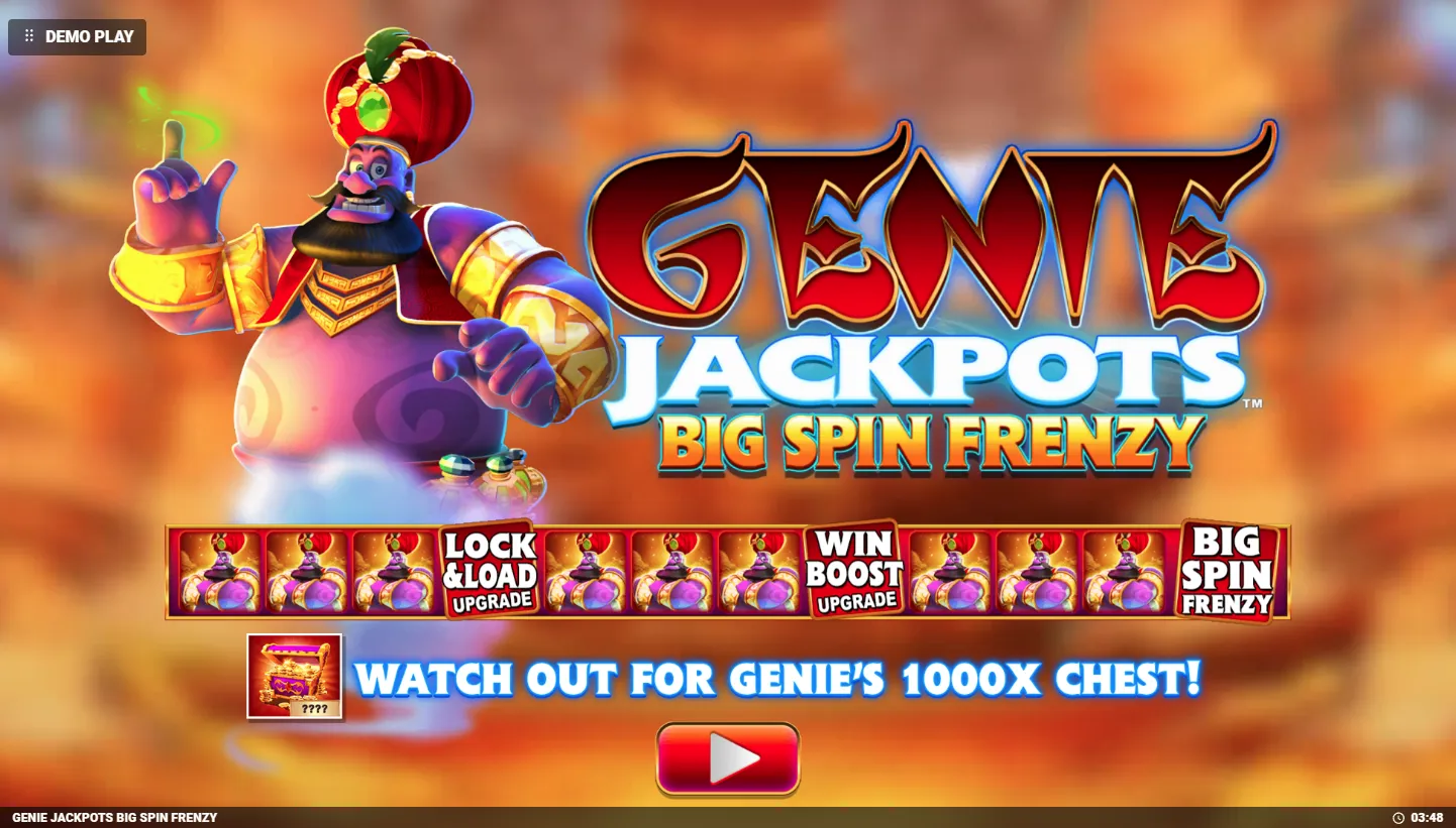 Genie Jackpots Big Spin Frenzy game preview