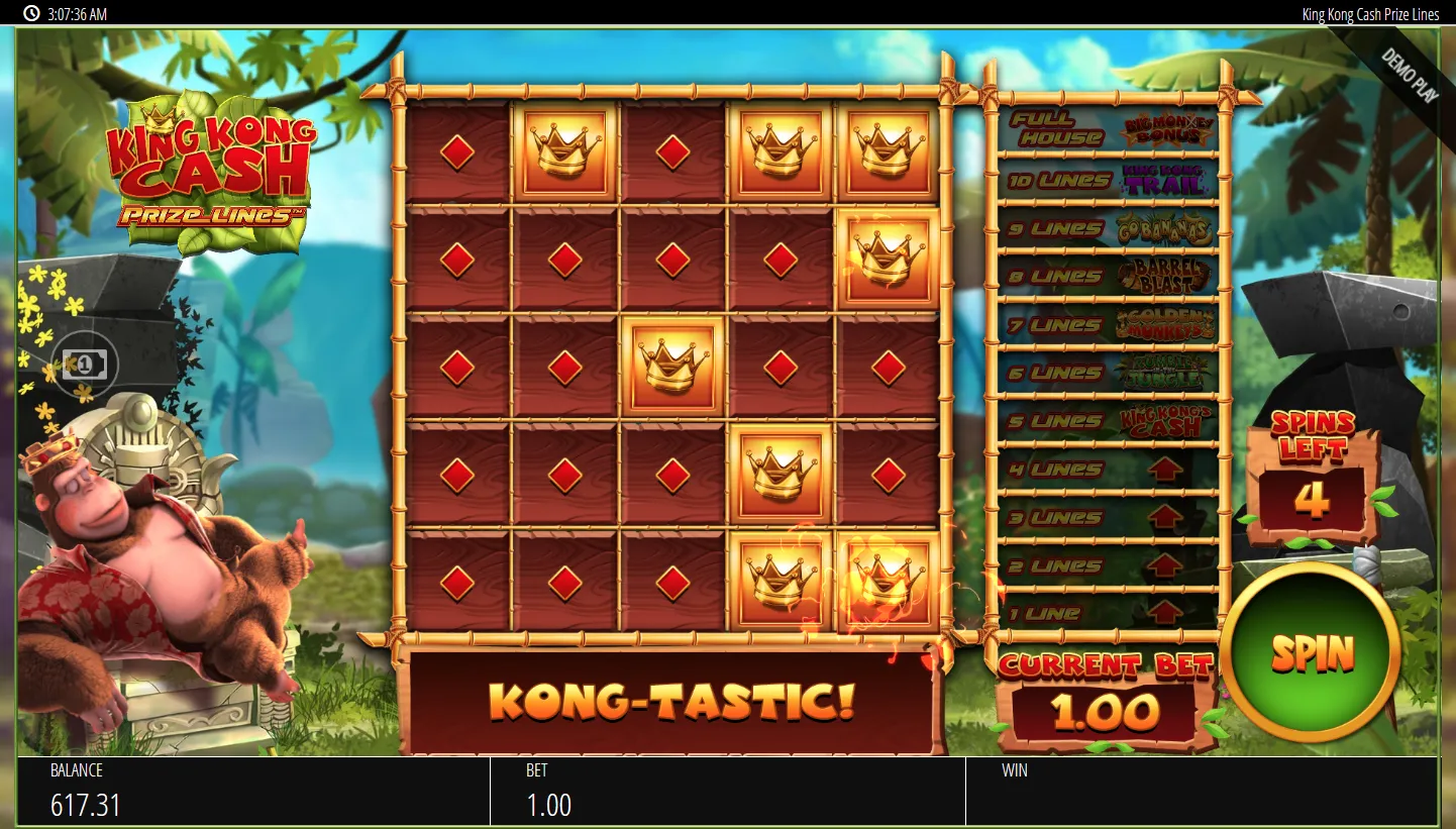 King Kong Cash Prize Lines screenshot 1
