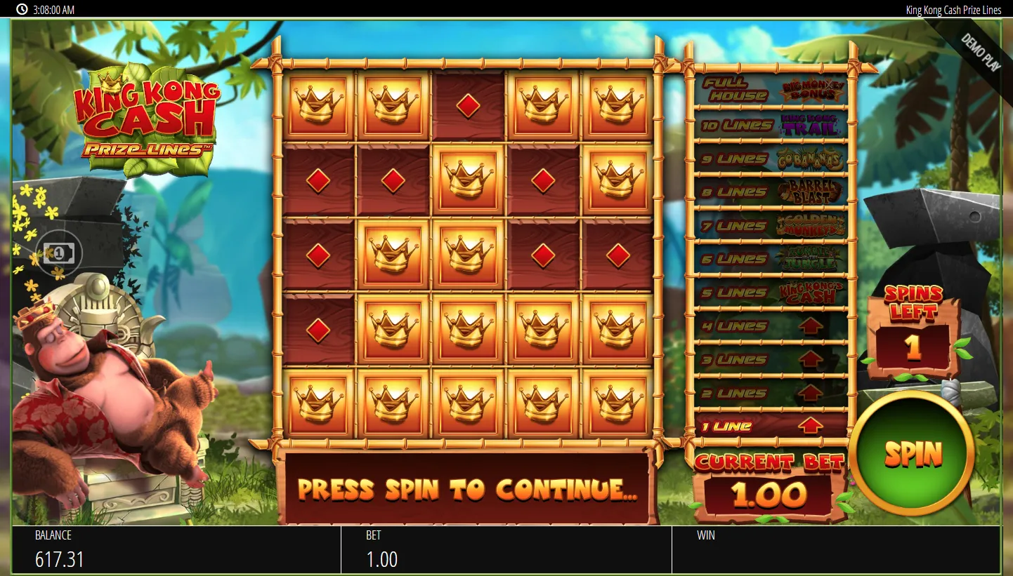 King Kong Cash Prize Lines screenshot 3