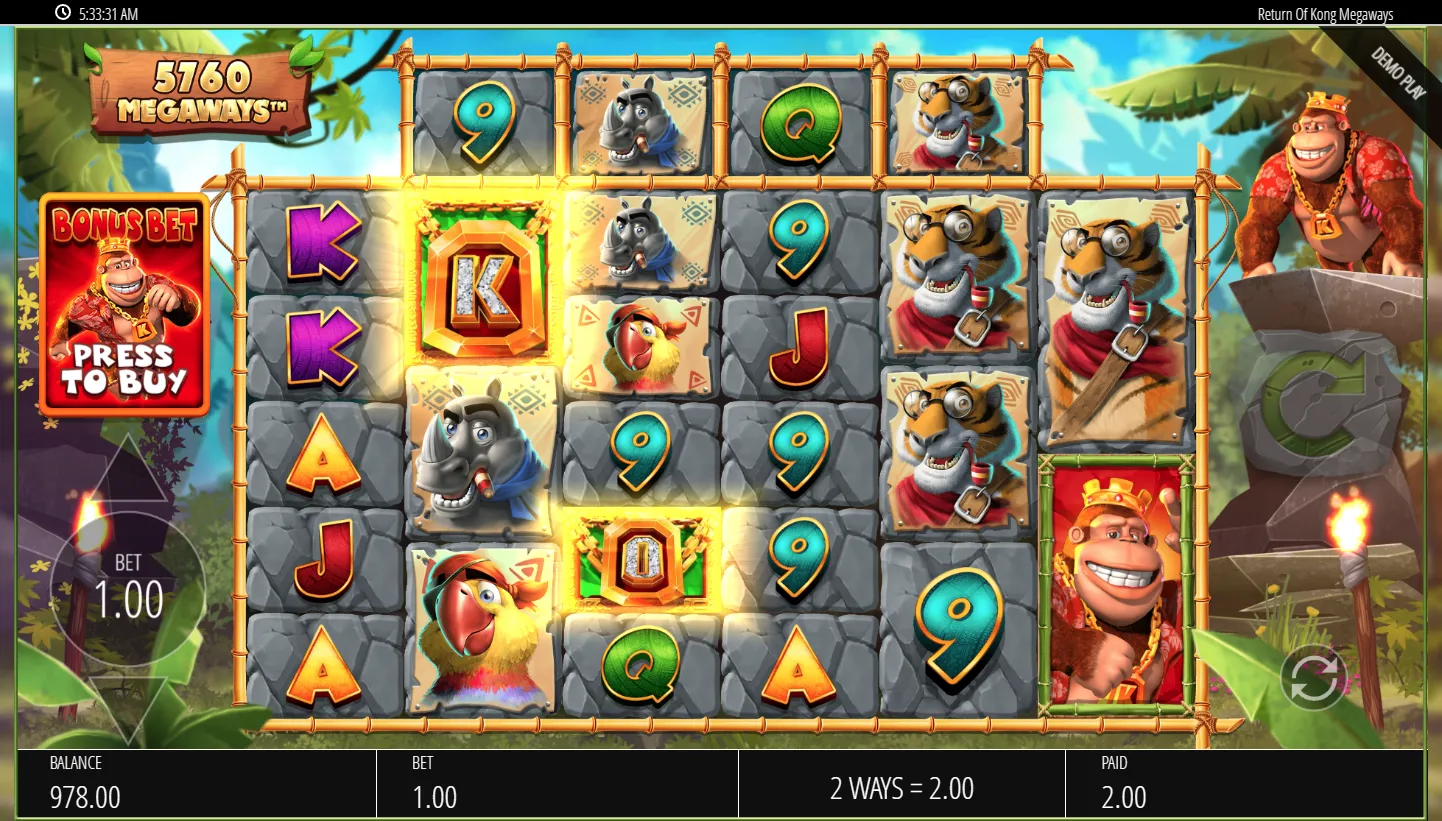 Return of Kong Megaways slot game