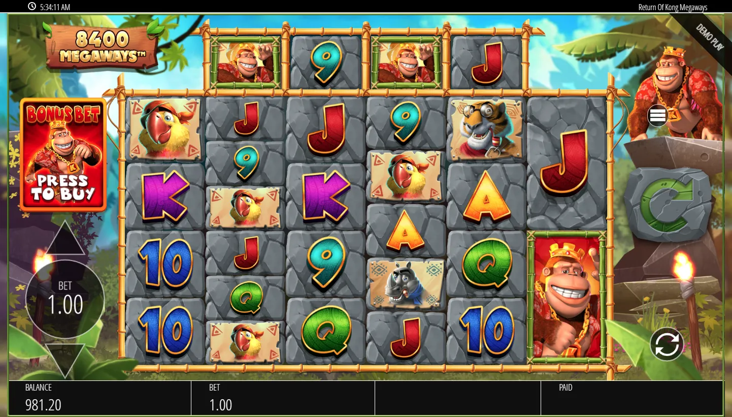 Return of Kong Megaways screenshot 5