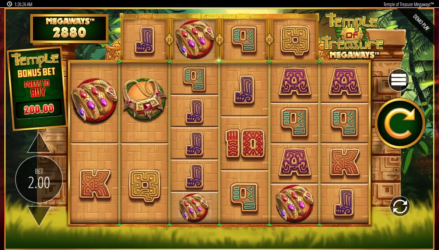 Temple of Treasure Megaways screenshot 2