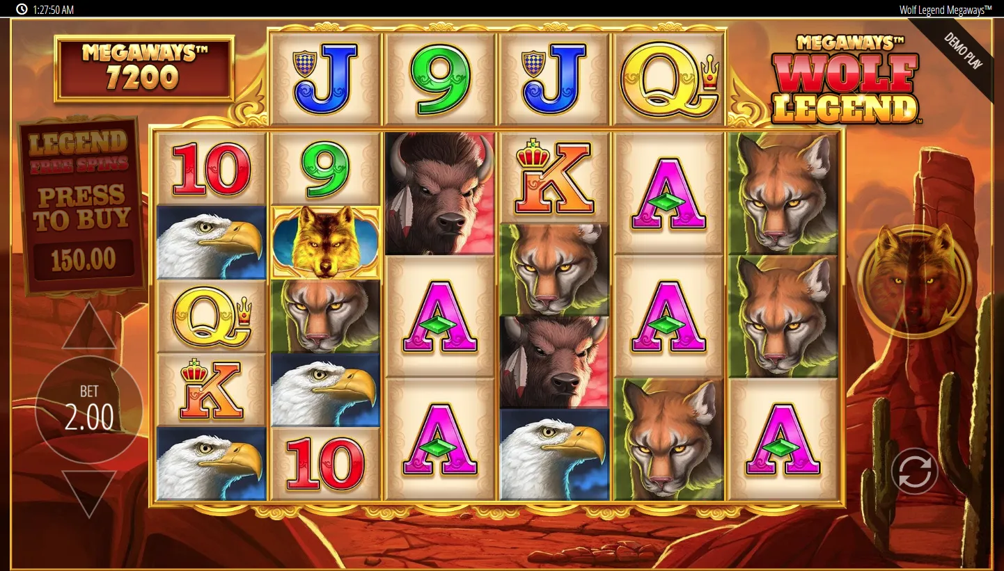 Wolf Legend Megaways screenshot 1