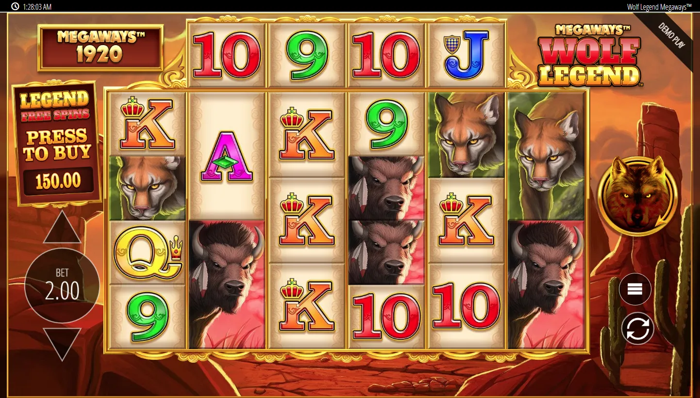 Wolf Legend Megaways screenshot 2