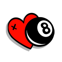 Eight ball and heart symbol in LIT City