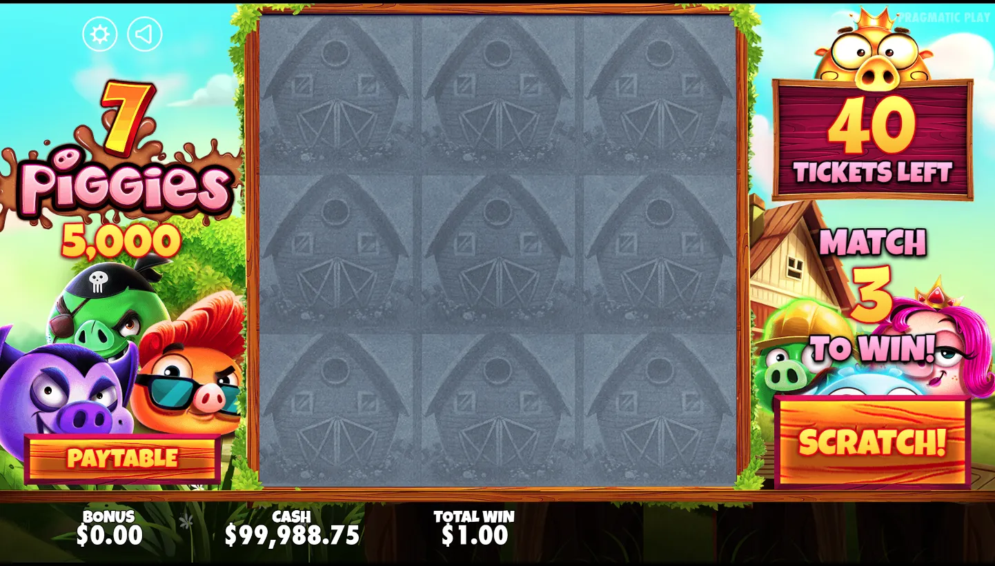 7 Piggies Scratchcard screenshot 4