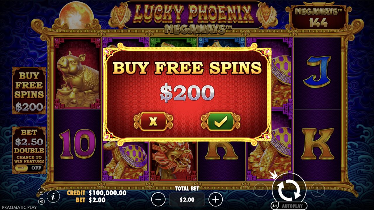 Lucky Phoenix Megaways 100 times Buy Free Spins confirmation