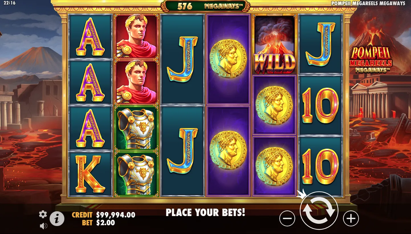 Pompeii Megareels Megaways screenshot 1