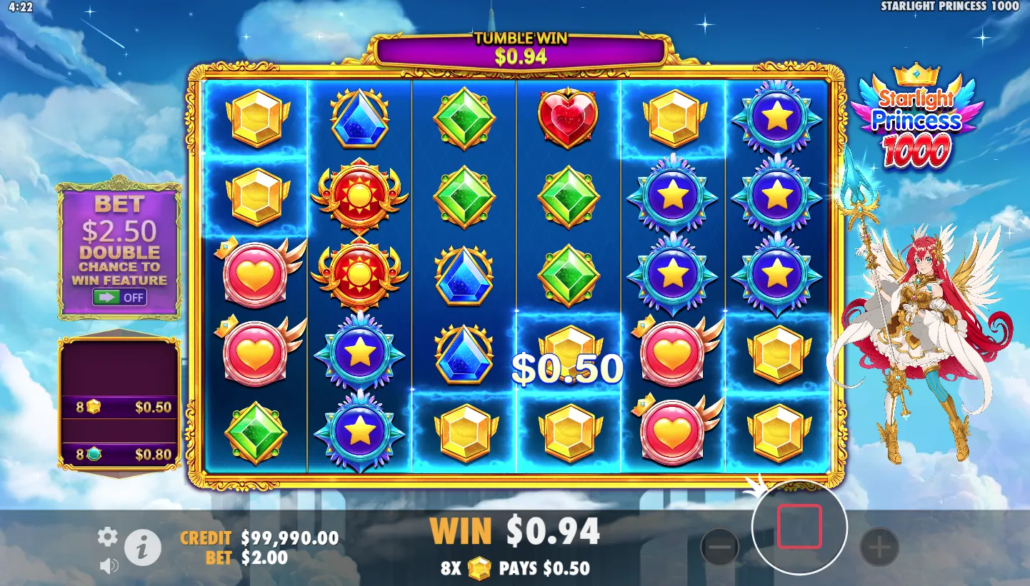 Starlight Princess 1000 screenshot 2