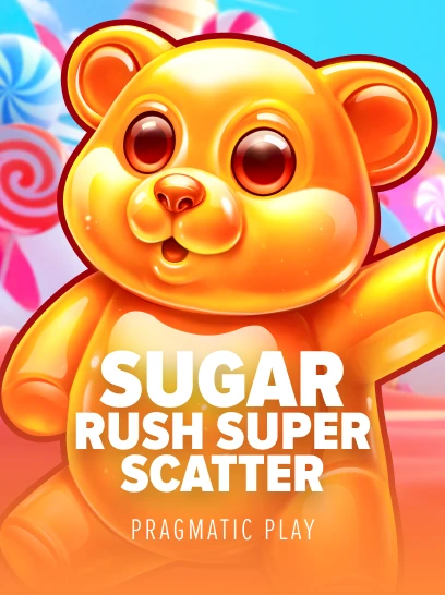 Orange gummy bear on the Sugar Rush Super Scatter vertical cover