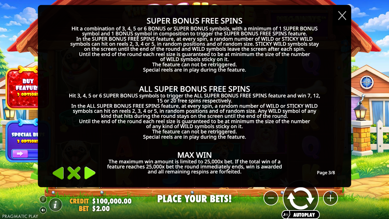 Super Bonus and All Super Bonus Free Spins rules