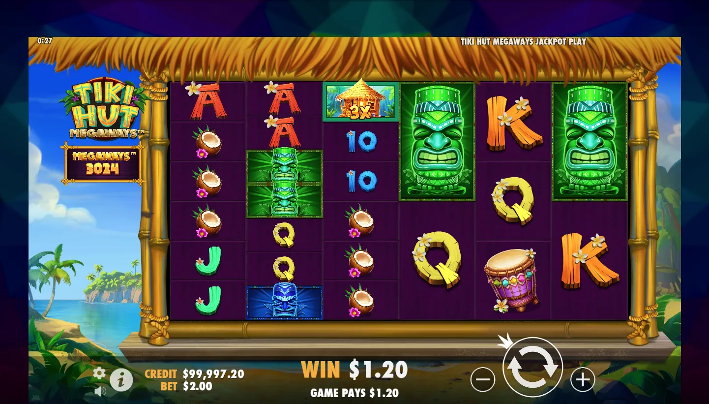 Tiki Hut Megaways screenshot 1
