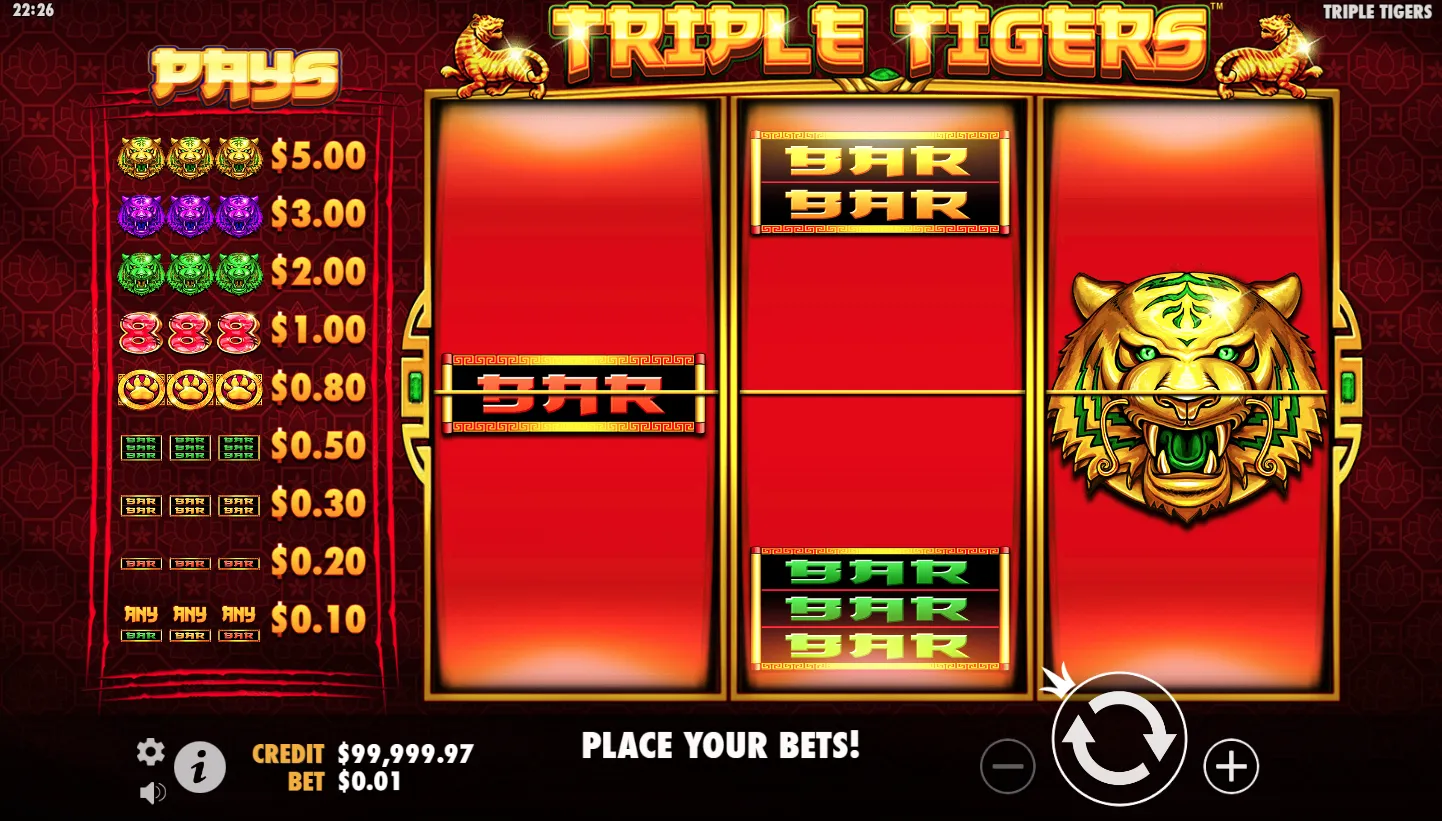 Triple Tigers slot game