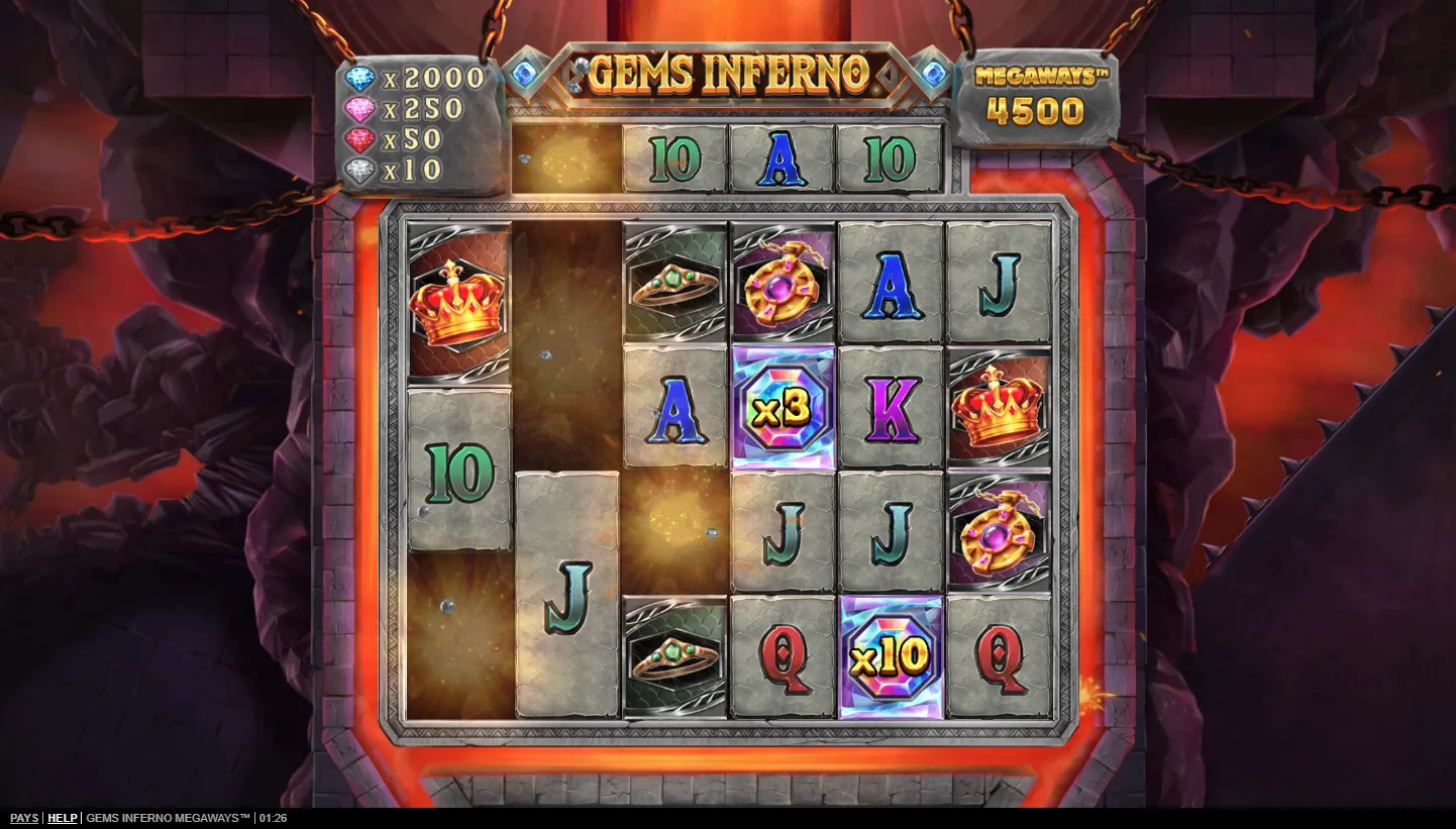 Gems Inferno Megaways screenshot 1