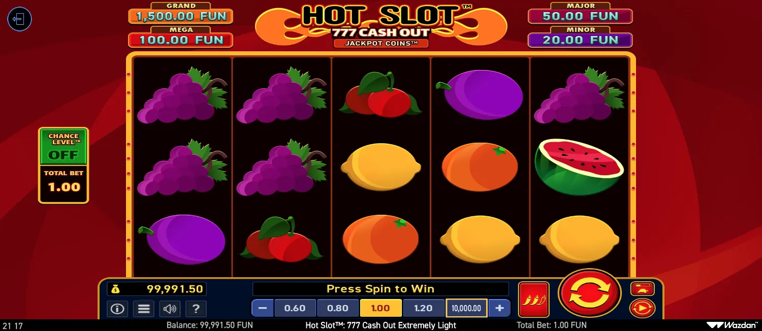 Hot Slot: 777 Cash Out Extremely Light screenshot 3