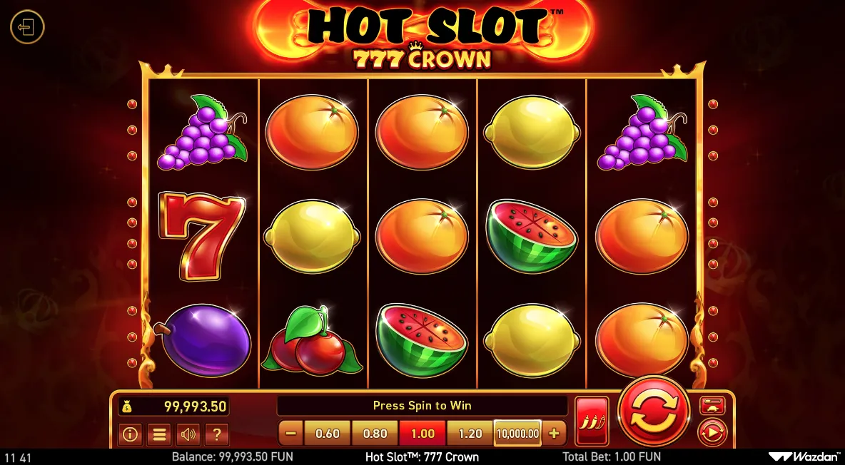 Hot Slot 777 Crown gameplay screenshot