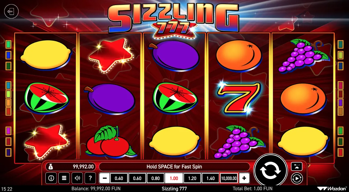 Sizzling 777 screenshot 2