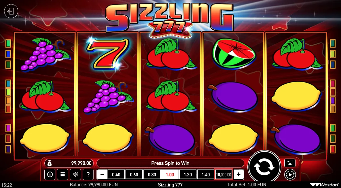 Sizzling 777 screenshot 4