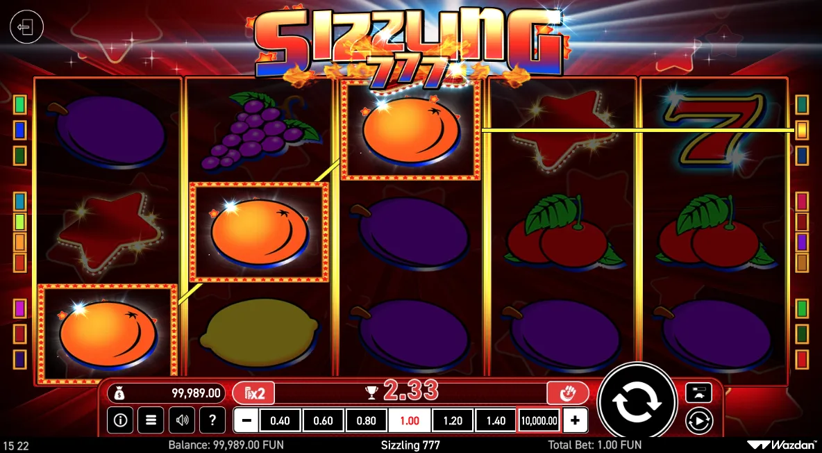 Sizzling 777 screenshot 5