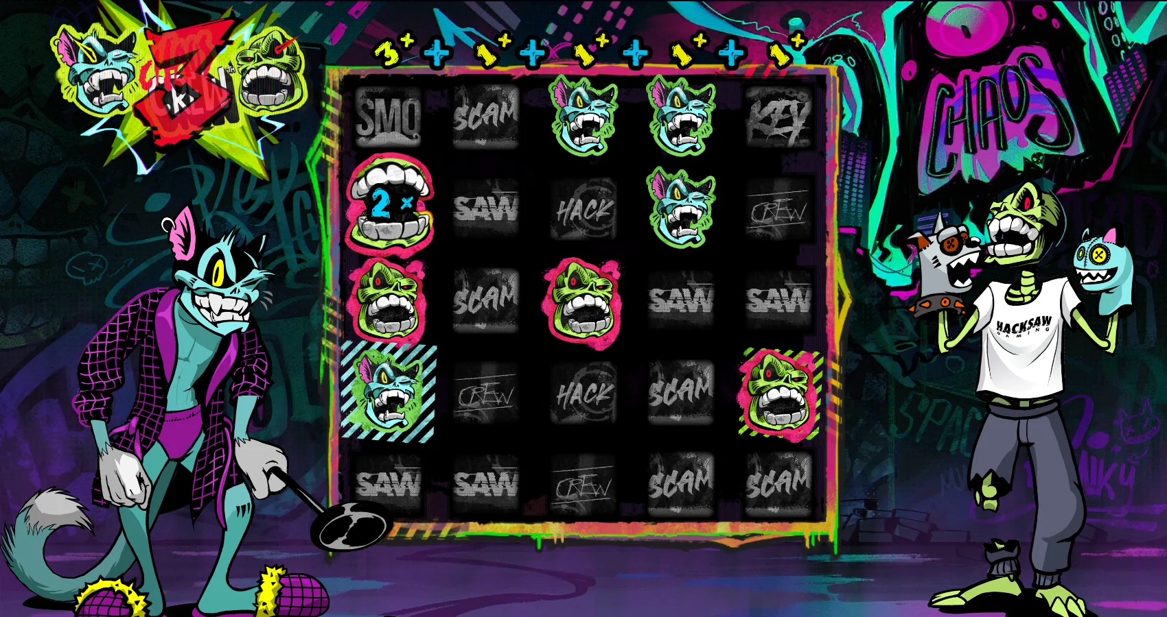Crazy Multiplier symbols building reel multiplier values